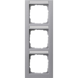 Gira Abdeckrahmen 3-fach Aluminium, Abdeckung aluminium, Retail