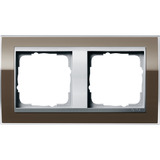 Gira Abdeckrahmen zwei fach, Abdeckung braun, Retail