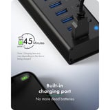 ICY BOX IB-AC6110a, USB-Hub schwarz