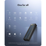 ICY BOX IB-AC6110a, USB-Hub schwarz
