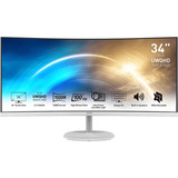 MSI PRO MP341CQWDE, LED-Monitor 86 cm (34 Zoll), weiß, WQHD, VA, Curved, 100Hz Panel