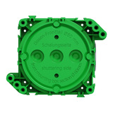 Merten Einbaudose mit Schraubbefestigung für Einsätze und Rahmen MEG3970-7504 grün, Retail