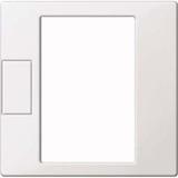 Merten Zentralplatte für Raumtemperaturregler mit Netztrennung, glänzend, Thermoplast weiß (glänzend), Retail