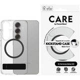 PanzerGlass Kickstand Case, Handyhülle transparent/schwarz, Samsung Galaxy S25, QI-kompatibel