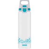 SIGG Trinkflasche Total Clear One MyPlanet "Aqua" 0,75L transparent/hellblau, Ein-Hand-Verschluss ONE