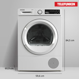 Telefunken TWP8CW, Wärmepumpentrockner weiß