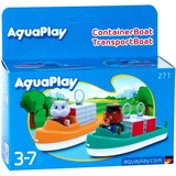 Aquaplay Container- & Transportboot, Spielfahrzeug mehrfarbig, Inkl. 2 Spielfiguren