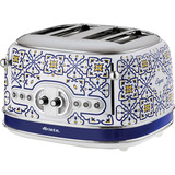 Ariete 4-Schlitz-Toaster Capri weiß/mehrfarbig, 1.630 Watt, für 4 Scheiben Toast