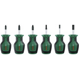 Bosch Kurzschraubendreher Set, 6-teilig grün/schwarz, 6-teilig