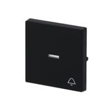 Busch-Jaeger Wippe mit Symbol Klingel einteilige Wippe matt schwarz, Retail