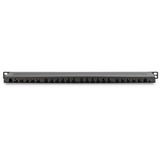 Digitus CAT 6A, Klasse E High Density Patchpanel, 24 Port schwarz, 0,5 HE, geschirmt, 19" Rack Mount