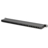 Digitus CAT 6A, Klasse E High Density Patchpanel, 24 Port schwarz, 0,5 HE, geschirmt, 19" Rack Mount