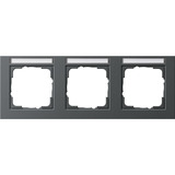 Gira Abdeckrahmen 3-fach waagerecht bruchsicher, Abdeckung anthrazit, Retail