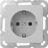 Gira Schutzkontaktsteckdose Typ F 16 Ampere 250 Volt Wechselstrom mit Steckklemmen grau, Retail