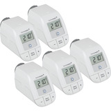 Homematic IP Smart Home Heizkörperthermostat Basic (HmIP-eTRV-B-2), Heizungsthermostat weiß, 5er Set