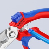 KNIPEX Gewinkelte Elektrikerschere 95 05 20 SB rot/blau