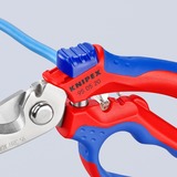 KNIPEX Gewinkelte Elektrikerschere 95 05 20 SB rot/blau