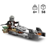 LEGO 75436 Star Wars Der Mandalorianer und Grogu auf ihrem Speeder Bike, Konstruktionsspielzeug 