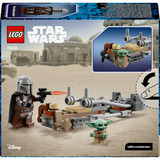 LEGO 75436 Star Wars Der Mandalorianer und Grogu auf ihrem Speeder Bike, Konstruktionsspielzeug 
