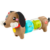 Mattel Verspielter Dreh-Dackel Klicken und Drehen Aktivitätshündchen Sensorikspielzeug für Babys, Elektrohaustier 