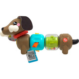 Mattel Verspielter Dreh-Dackel Klicken und Drehen Aktivitätshündchen Sensorikspielzeug für Babys, Elektrohaustier 