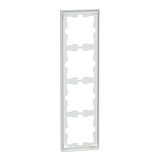 Merten Rahmen vierfach für Senkrecht- und Waagerechtmontage, Thermoplast, glänzend weiß (glänzend), Retail