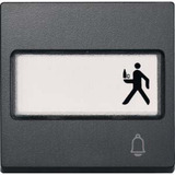 Merten Wippe Klingel mit Schriftfeld anthrazit, Retail