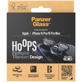 PanzerGlass Hoops Titanium Kameraschutz, Schutzfolie blau, iPhone 15 Pro / 15 Max