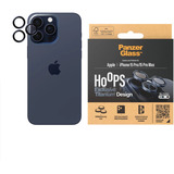 PanzerGlass Hoops Titanium Kameraschutz, Schutzfolie blau, iPhone 15 Pro / 15 Max