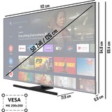 Telefunken QU50AN900M, QLED-Fernseher 126 cm (50 Zoll), schwarz, UltraHD/4K, Triple Tuner, SmartTV, Android Betriebssystem