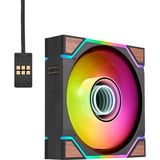 Thermaltake SWAFAN 120 EX INFINITY ARGB Sync PC Cooling Fan Wood Edition, Gehäuselüfter schwarz, 3er-Pack, 120 mm, 124 mm