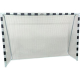 VEDES Fußballtor mit 30-lagigem Polyester Tornetz und Pulverbeschichteten Rohren, 300x200x90 cm schwarz