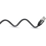goobay Ethernet-Kabel USB-A 3.2 Gen1 Stecker > RJ-45 Stecker schwarz/silber, 1,5 Meter, geflochtener Textilmantel