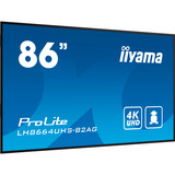 iiyama ProLite LH8664UHS-B2AG, Public Display schwarz (matt), UltraHD/4K, IPS, WiFi, Fernbedienung