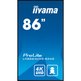 iiyama ProLite LH8664UHS-B2AG, Public Display schwarz (matt), UltraHD/4K, IPS, WiFi, Fernbedienung