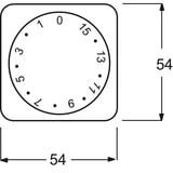Busch-Jaeger Abdeckung 15 Minuten weiß für Zeitschaltuhr, Schalter weiß, Retail