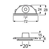 Busch-Jaeger Leitungseinführung hoher Schieber, Befestigung/Montage blau, Retail
