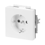 Busch-Jaeger Steckdosen-Einsatz Schutzkontakt Steckdose 2 Pole plus Erde 16 Ampere 250 Volt Typ F weiß (glänzend), Retail