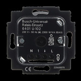 Busch-Jaeger Universal Relais Einsatz Unterputz 230 Volt 2300 Watt Typ 6401 U-102 schwarz (glänzend), Retail