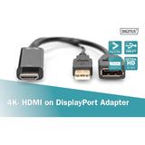 Digitus 4K HDMI auf DisplayPort Adapter schwarz