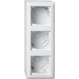 Gira Aufputzgehäuse 3-fach mit Rahmen weiß, Retail