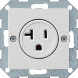 Gira Steckdose reinweiß glänzend amerikanisch 2-polig plus Erdung 20 Ampere 125 Volt weiß, Retail