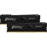 Kingston FURY DIMM 32 GB DDR4-3200 Kit, Arbeitsspeicher schwarz, KF432C16BB1K2/32, Beast