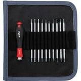 Wiha Schraubendreher mit Wechselklingen-Set SYSTEM 4 schwarz/rot, 11-teilig, mit Rolltasche