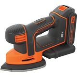 BLACK+DECKER Akku-Dreieckschleifer Mouse BDCDS18, 18Volt, Deltaschleifer orange/schwarz, Li-Ionen Akku 1,5Ah