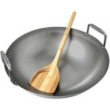 Big Green Egg Grill-Wok aus Kohlenstoffstahl, Ø 40cm silber, für Big Green Egg Large, XLarge, 2XL