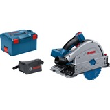 Bosch Akku-Tauchsäge BITURBO GKT 18V-52 GC Professional solo, Handkreissäge blau, ohne Akku und Ladegerät, in L-BOXX