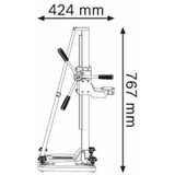 Bosch Bohrständer GCR 180 Professional, Halterung blau, für Diamantbohrmaschine GDB 180 WE