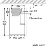 Bosch CleanAirPlus Umluftmodul DWZ1IX1C6, Umrüst-Set silber