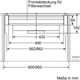 Bosch CleanAirPlus Umluftmodul DWZ1IX1C6, Umrüst-Set silber